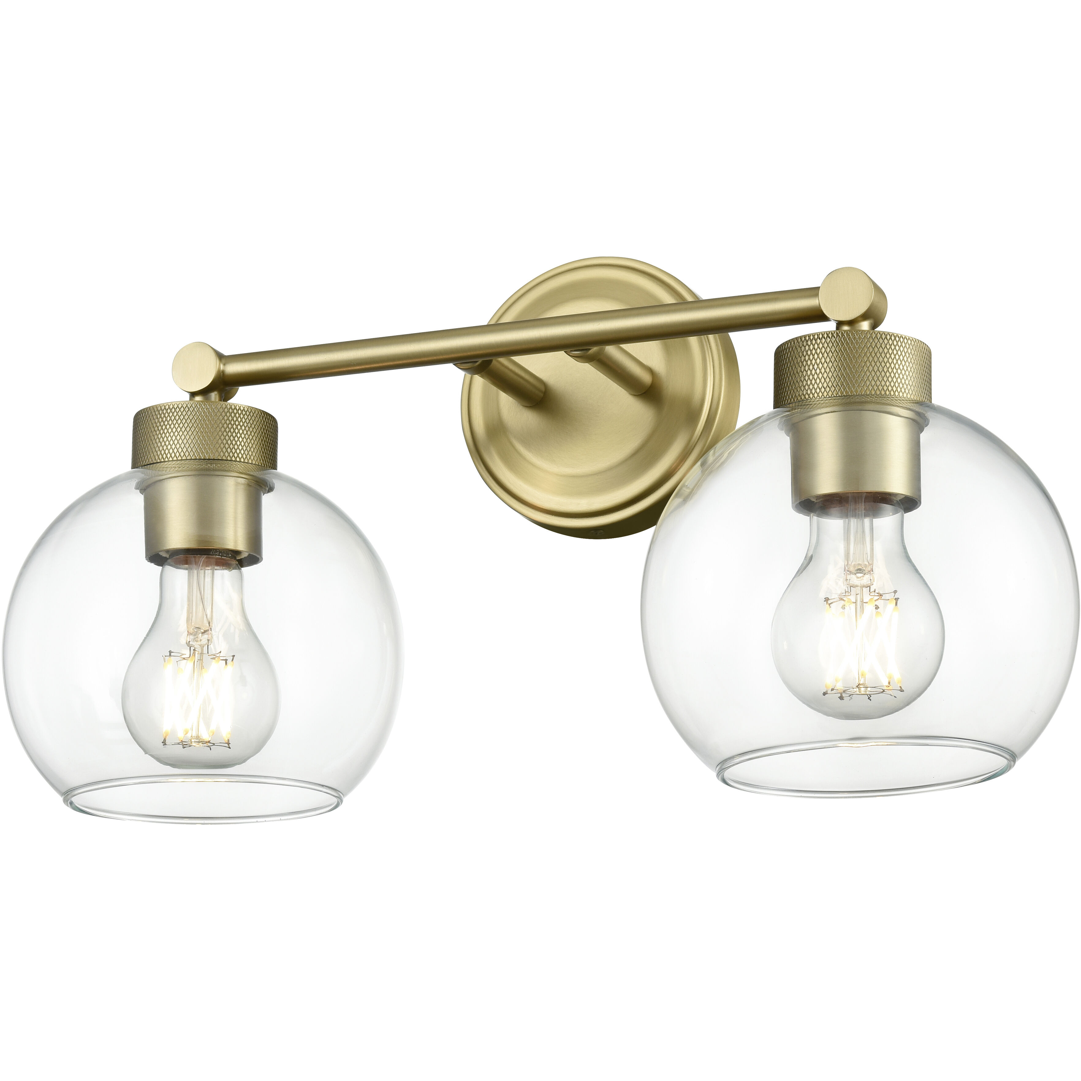 Jonatan 2 Light 16 inch Vintage Brass Bathroom Vanity Light Wall Light